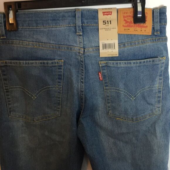 NWT Levi's Boy’s Jeans 511 Slim from Hip to Ankle Stretch 91R511-L3J Sz 16 28x28 - Picture 10 of 16